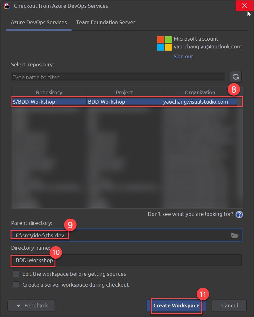 Rider 如何連接 Azure DevOps Service / Team Foundation Server | 余小章 @ 大內殿堂 - 點部落