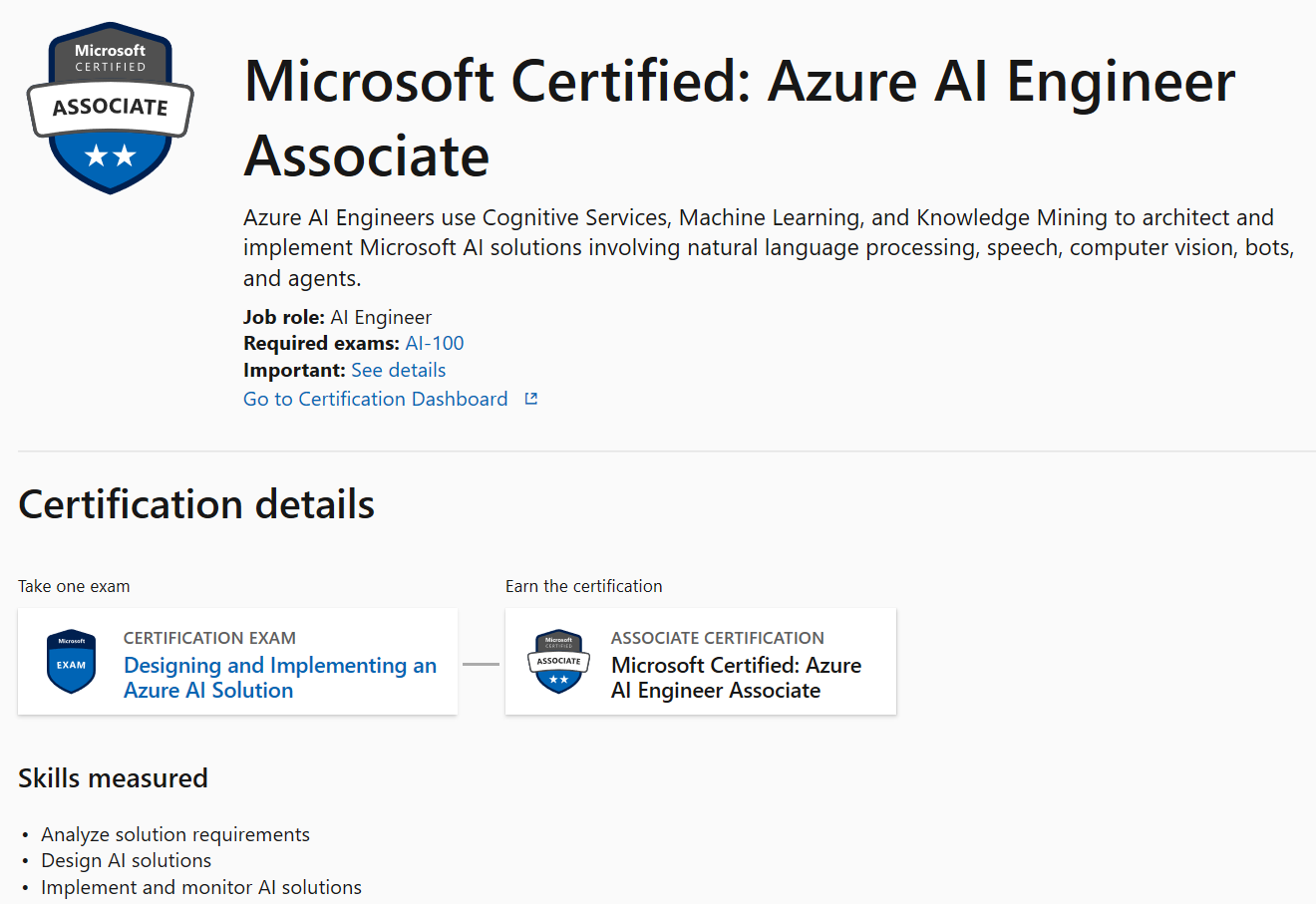 Microsoft Role based Certification (2021) | Data platform & Analytics - 點部落