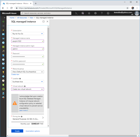 Azure SQL Managed Instance 初體驗 | Data platform & Analytics - 點部落