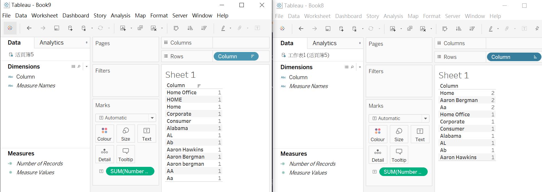 Tableau] 100.你知道當數據源為Excel，不分大小寫嗎? | 聚沙成塔- 點部落