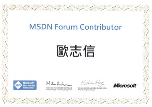 MSDN Forum Contributor