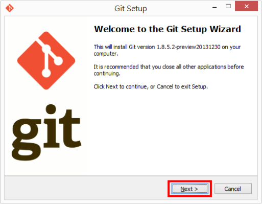 <安裝GitForWindows02.png> 開始