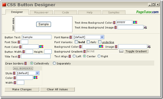 CSS Button Designer