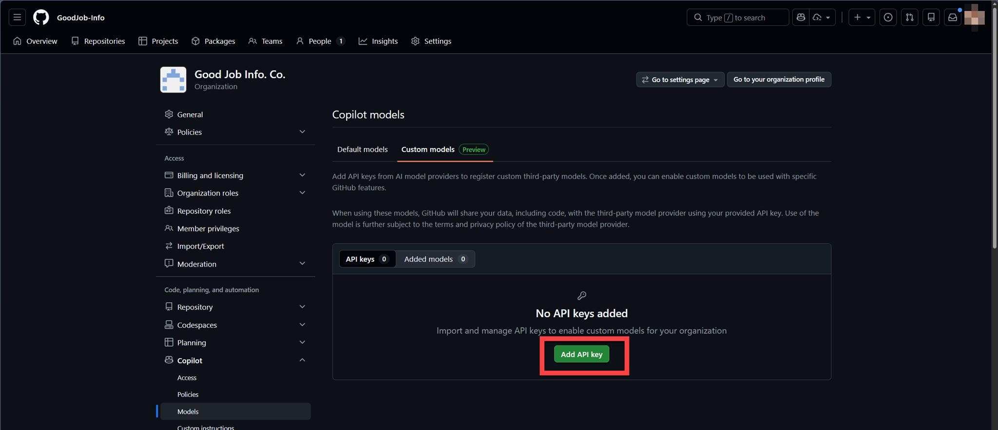 GitHub Copilot 在 Organization 使用中對於 Copilot 的 Custom models 設定 | James ...