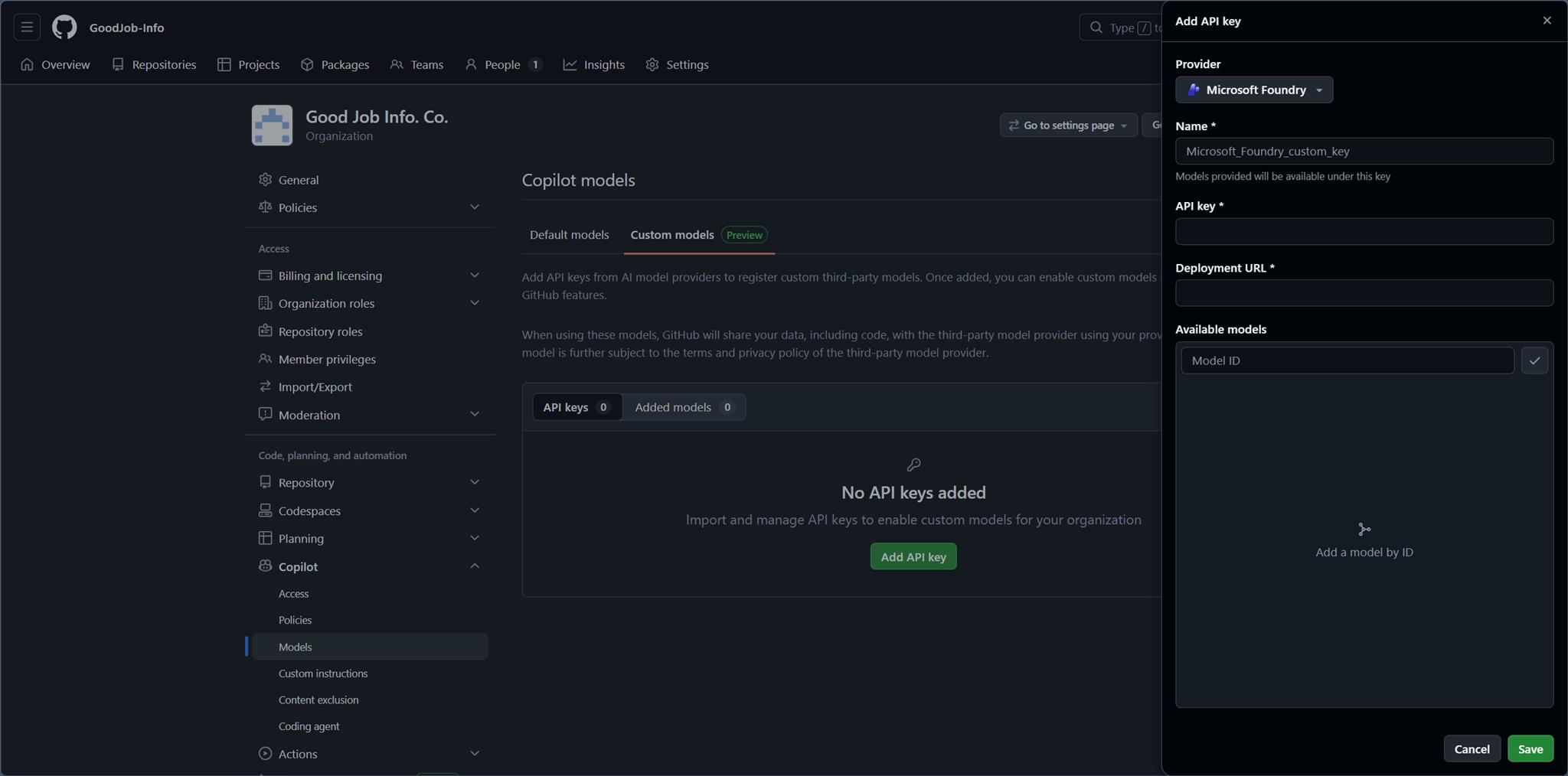 GitHub Copilot 在 Organization 使用中對於 Copilot 的 Custom models 設定 | James ...