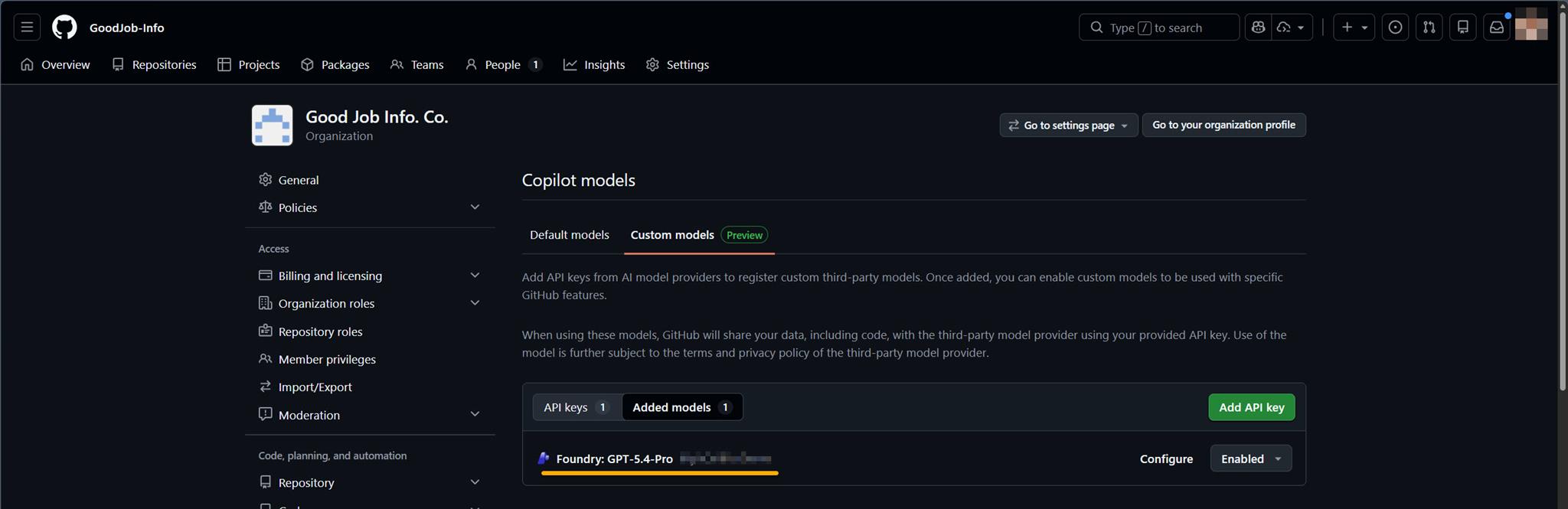 GitHub Copilot 在 Organization 使用中對於 Copilot 的 Custom models 設定 | James ...