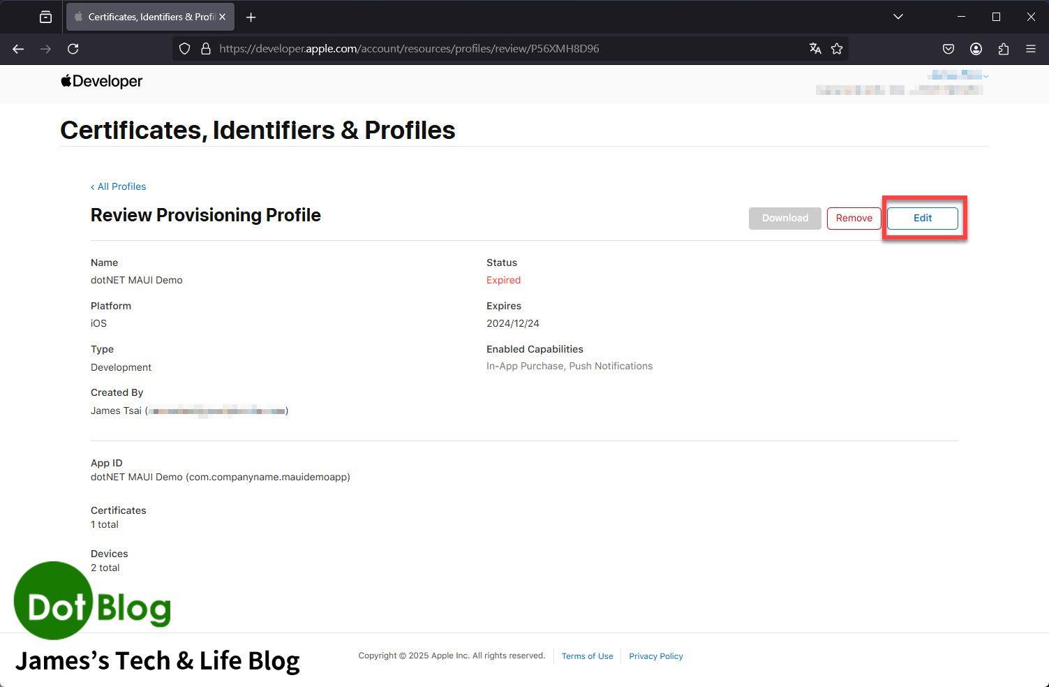 在 Apple 的 Developer 服務中建立 Identifiers 與 Profiles 準備給 App 進行實機開發與發佈作業 ...