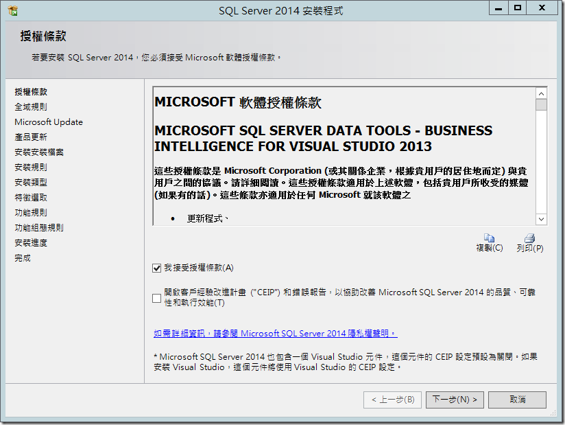 sql server 2014 download business intelligence studio