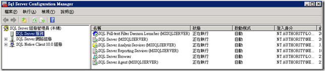 SQL Service Info