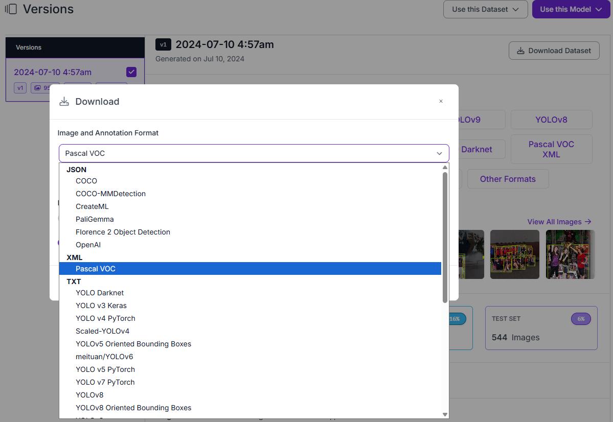 選擇 VOC 格式下載