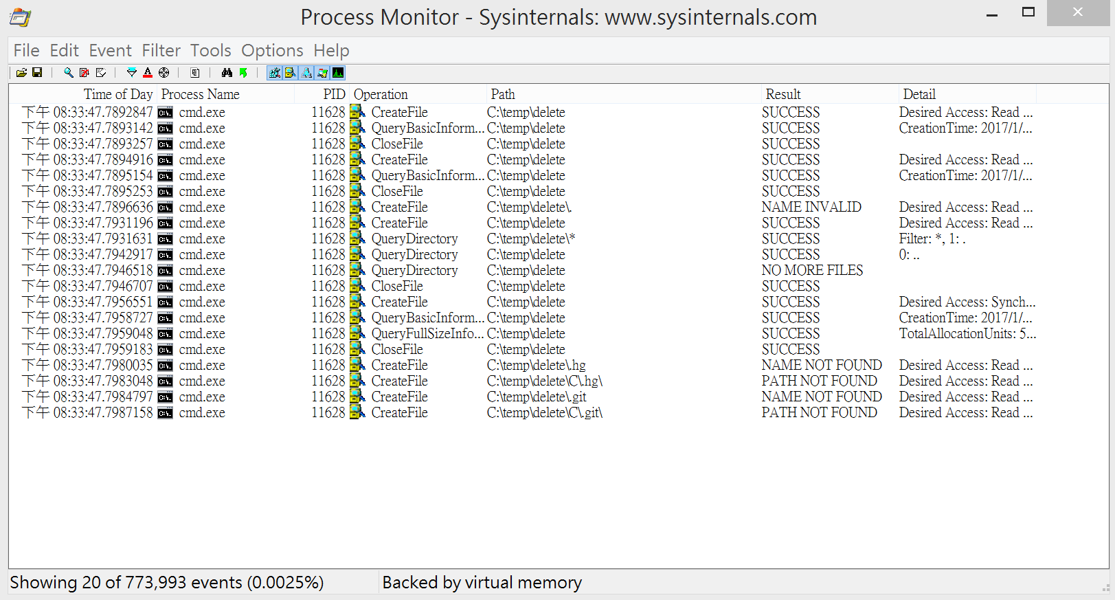 process monitor v3.2 and process explorer v16.1
