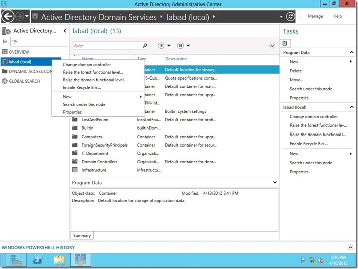 Active Directory Administrative Center