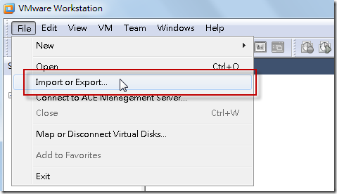 選擇 File \ Import or Export