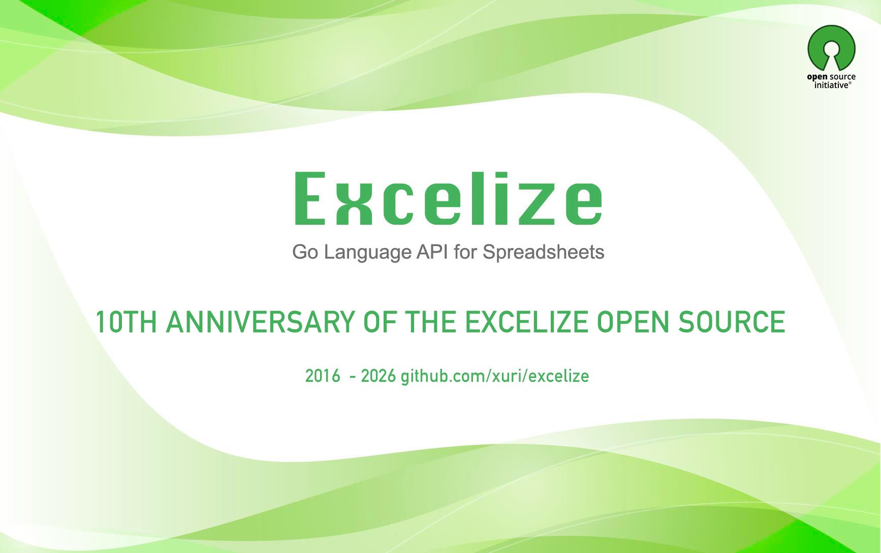 Excelize 開源十週年，釋出 2.11.0 版本