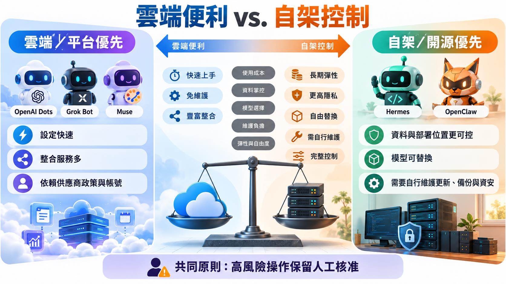 雲端便利 vs. 自架控制