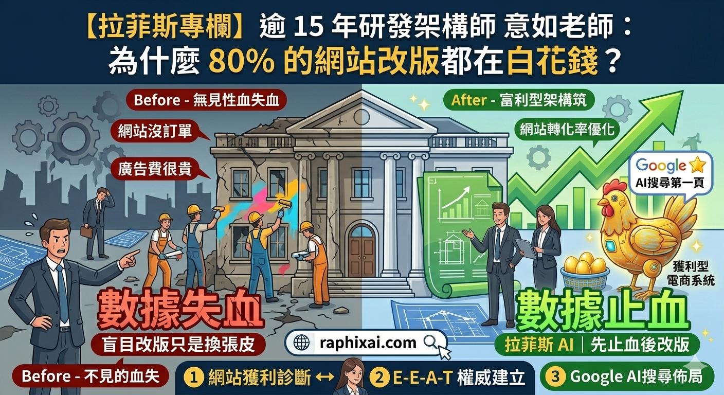 拉菲斯RaphixAI | 逾 15 年研發架構師 意如老師 | 網站獲利診斷